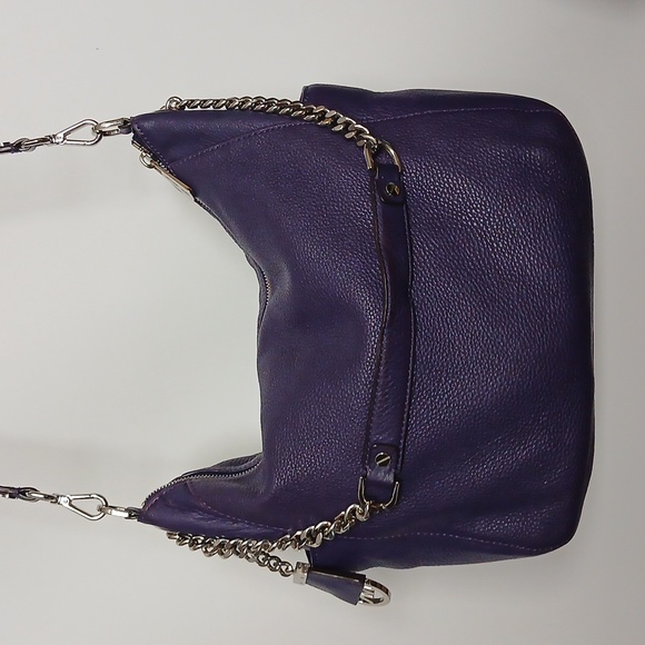 Michael Kors Purple Leather Shoulder Crossbody Bag GUC - Picture 6 of 14